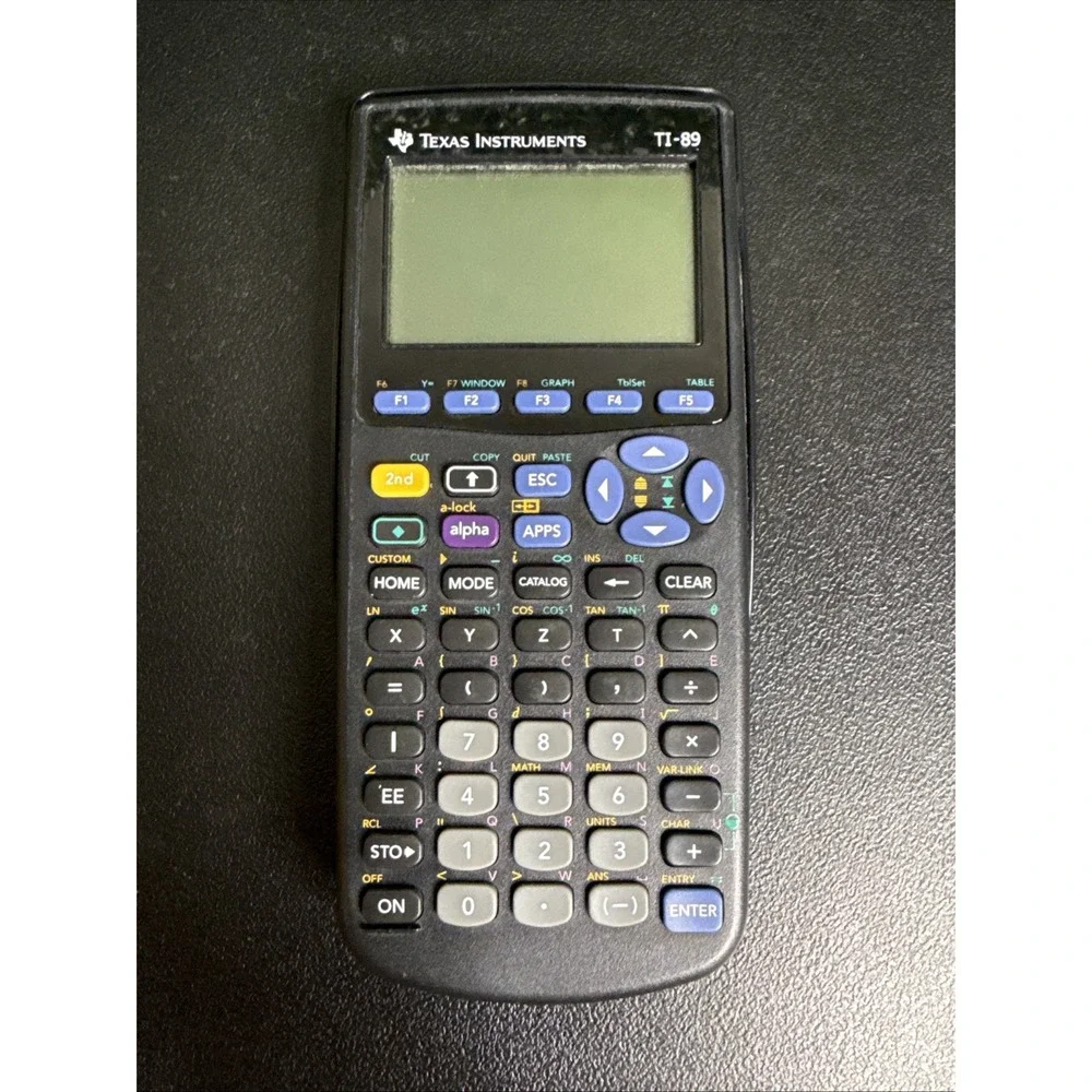 Texas Instruments TI-89 Graphing Calculator - Tested & Works With Cover Black